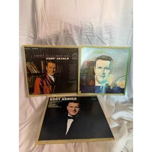 Vintage Eddy Arnold Lp Lot Of Three I Want To Go With You Misty Blue My World